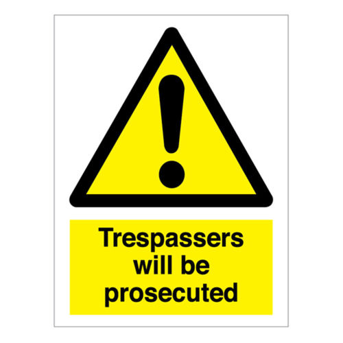 Trespassers Sign (20277V)